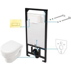Ersatzteile-Deante Avis Badezimmer Toiletten Unterputz-WC-Sets - 6-in-1-Unterputz-WC-Set für Badezimmer-Toiletten der Avis-Serie