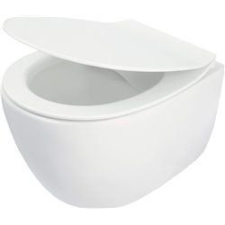Badkeramik-Deante Silia Badezimmer Toiletten Toilettenschüssel - WC-Schüssel mit Deckel und Flanschlos für Badezimmer-Toiletten der Silia-S