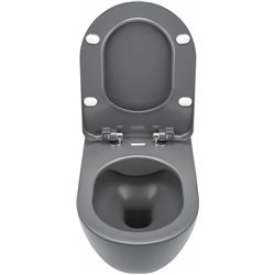 Deante Peonia Bad Toilettenschüssel Wc-Schüssel, Mit Deckel, Spülrandlos-Anthrazit