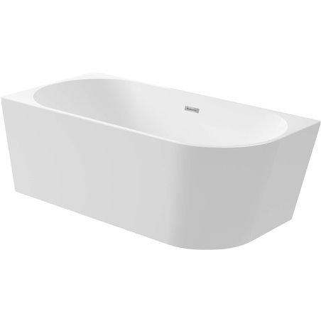 Deante Silia Bad Badewannen Acryl-Badewanne, Eck-/Freistehend, Aznahl Der Öffnungen - 150 Cm-Weiss