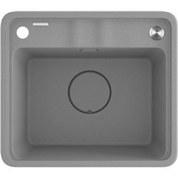Küchenspülen & Spülbecken-Deante Momi Küche Einbauspülen Granitspülbecken,1-Becken-Grau Metallic