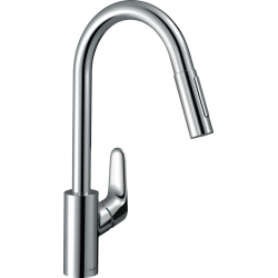 Wasserhahn Küche-Hansgrohe Focus M41 Einhebel-Küchenmischer mit ausziehbarem Auslauf in Chrom