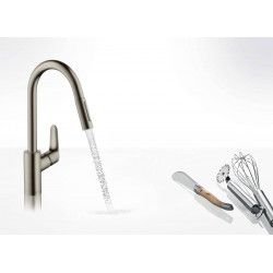 Hansgrohe Hansgrohe Focus M41 - Spültisch Einhebelmischer 240 mit ausziehbarer Geschirrbrause, Edelstahl 31815800