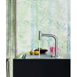 Hansgrohe Abwäschen - Set - Spültisch + Spültischarmatur C71-F450-06, VerChromt  43201000