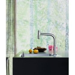 Hansgrohe Abwäschen - Küchenset - Spültisch + Spültischarmatur C71-F450-06, Edelstahl 43201800