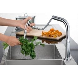 Hansgrohe Abwäschen - Küchenset - Spültisch + Spültischarmatur C71-F765-10, VerChromt 43203000