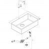 Hansgrohe Abwäschen - Küchenset - Spültisch + Spültischarmatur C51-F660-07, Graphitschwarz / VerChromt