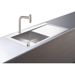 Küchen-Hansgrohe C71-F450-12 Spülencombi 450 mit Abtropffläche