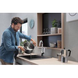 Hansgrohe S510-F450 Einbauspülbecken  Abwäschen Graphitschwarz 43312170