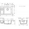 Hansgrohe S510-F635 Einbauspülbecken, Abwäschen Graphitschwarz