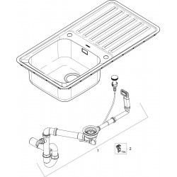 Hansgrohe  Küchenspüle mit Abtropffläche  S4111-F340 Edelstahl 43340800