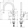 Hansgrohe Einhebel-Küchenmischer Spültischmischer Talis M54 SPTM 220 1j in mattem Schwarz (72804670)