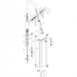 Hansgrohe Einhebel-Küchenmischer Spültischmischer mit Ausziehbrause Focus M41 SPTM 240 AZB 2j sBox Chrom 73880000