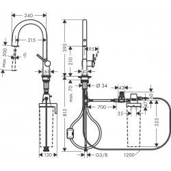 Hansgrohe HG Aqittura M91 FilterS.210 AZA 1jet Chrom 76803000