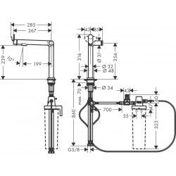 Hansgrohe HG Aqittura M91 FilterS.240 1jet Chrom 76804000