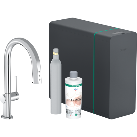 Hansgrohe HG Aquitrra M91 Soda Wasserhahn, S.210, AZA, 1jet, sBox, Chrom, 76806000