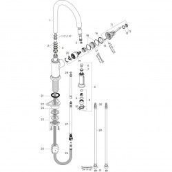 Hansgrohe Küchenarmatur Einhebel-Küchenmischer Spültischmischer Axor Montreux AZB PBC 16581330