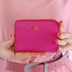 Fashion-Balantion Karmenta Geldbörse aus geschmeidigem Echtleder in trendigem Pink