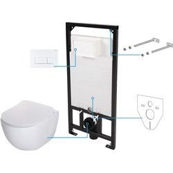 Ersatzteile-Deante Peonia New Badezimmer Toiletten Unterputz-WC-Sets - 6 in 1