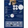 Deante Easy-Fix Handbrausehalter für Badezimmer Zubehör, mit Saugnapf, Punktgriff, Handbrausen