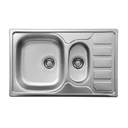 Küchenspülen & Spülbecken-Deante Soul Stahlspüle mit 1,5-Becken Ausgussbecken und Abtropffläche