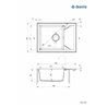 Deante Evora Granitspüle für einen 50 cm Schrank mit Abtropffläche und 1-Becken ZQJ_G11A