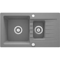 Küchenspülen & Spülbecken-Deante Zorba Granit Spüle, 1,5-Becken mit Abtropffläche (Modell: ZQZ_S513)