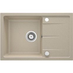 Küchenspülen & Spülbecken-Deante Leda Granit Spüle für 50 cm Schrank, 1-Becken mit Abtropffläche (Modell: ZRD_7113)