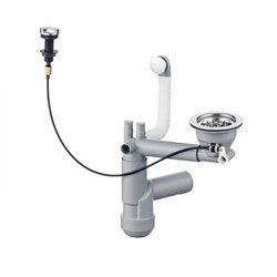 Küchenspülen & Spülbecken-Deante Space-Saver Lux Siphon für Granit-Spülbecken mit 1 Becken (ZXY_9915)