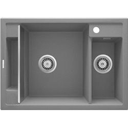 Küchenspülen & Spülbecken-Deante Magnetic Granit Einbauspülen - 1,5 Becken mit Abtropffläche ZRM_S503