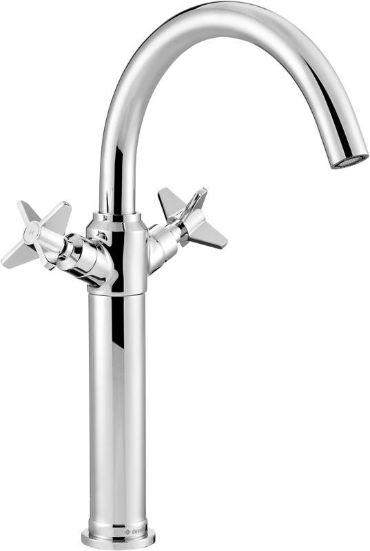 Deante Temisto Chrom Badarmaturen für Waschbecken und Waschtisch, Wasserhahn mit modernem Design