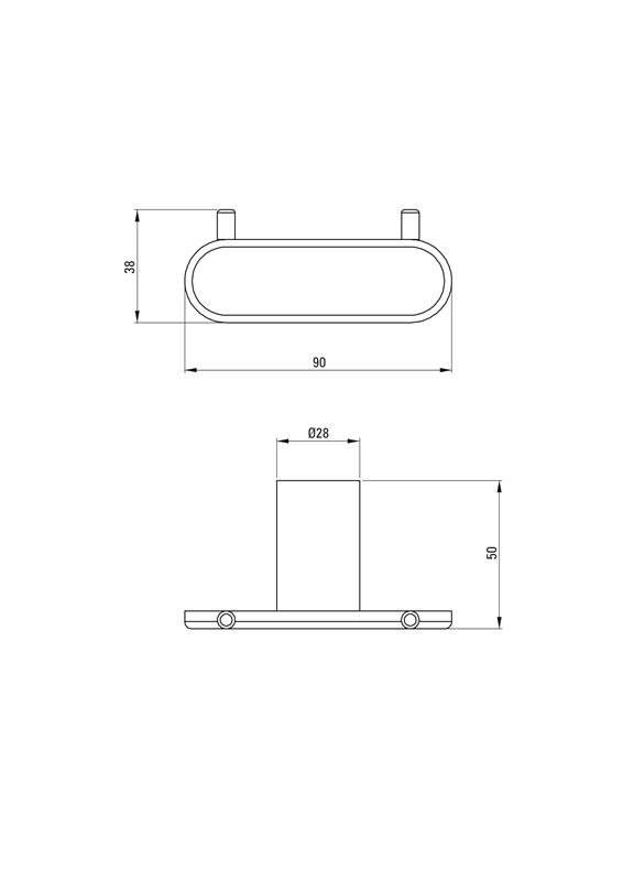 Detail-Deante Round Badezimmer Zubehör Haken, Halter - Doppelter Halter (ADR_0121)