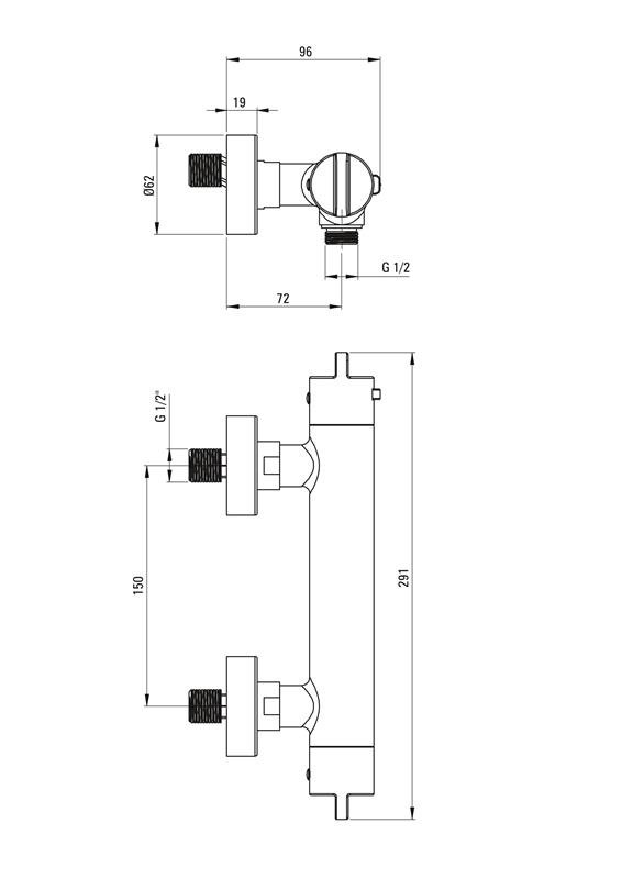 Detail-Deante  Bad Armaturen mit Thermostat Duscharmatur, Thermostatisch-Gold