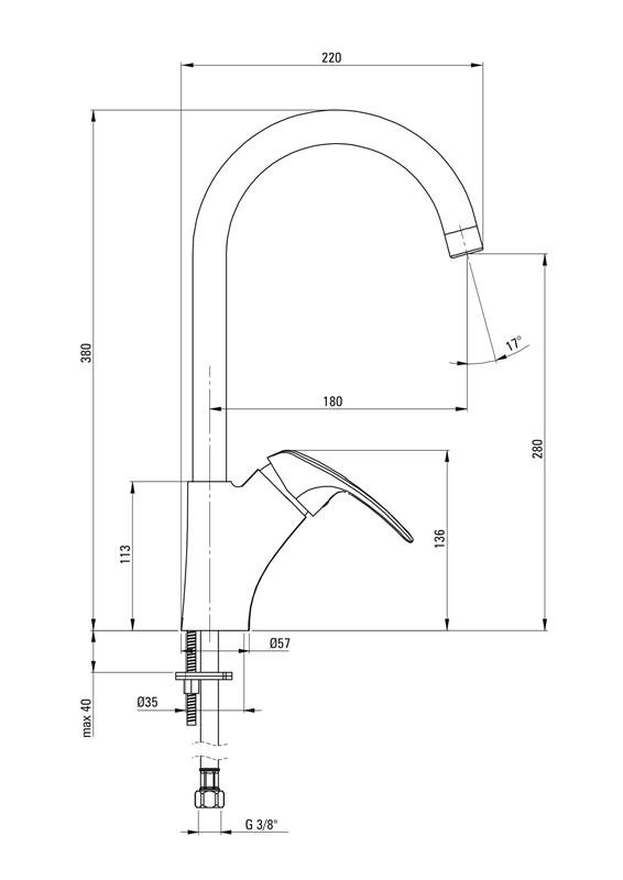 Detail-Deante Dalia Küchenarmatur - Modell BED_062M